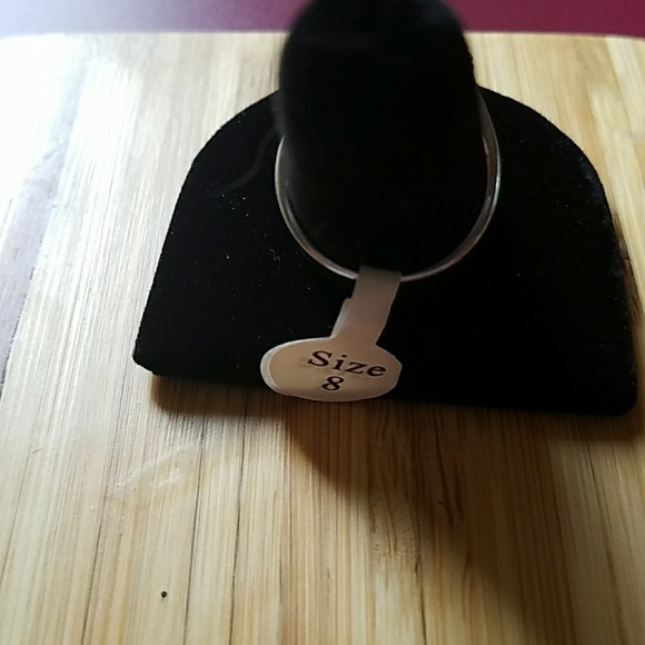 LAST CHANCE  - Aquamarine Crystal & Cubic Zirconia Ring - Picture 4 of 4